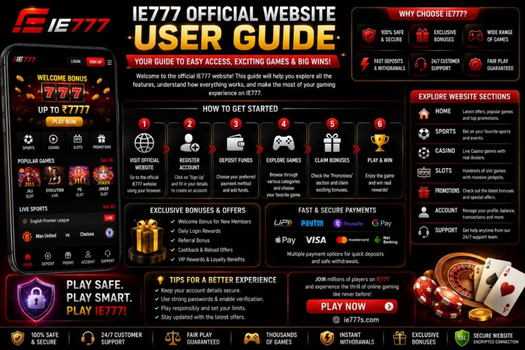 IE777 Official Website User Guide 2026
