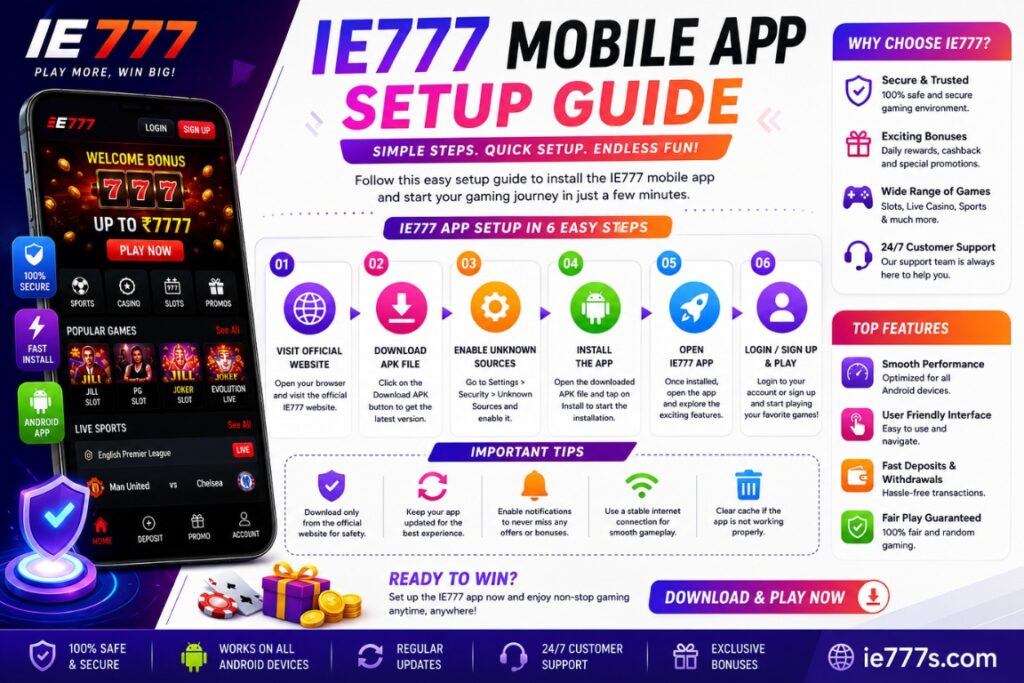 IE777 Mobile App Setup Guide